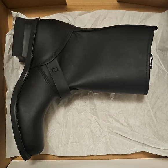 NIB 9.5 Women's Frye Black Leather Engineer Boots - Picture 5 of 8